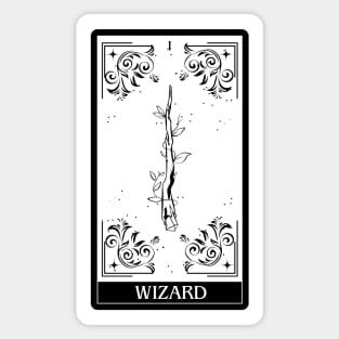 Wizard Tarot Card D&D Nat 20 Dungeons & Dragons T-Shirt Black Magnet